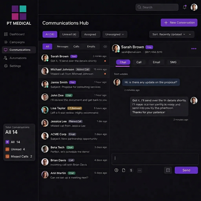 GHL Communications — PT Medical